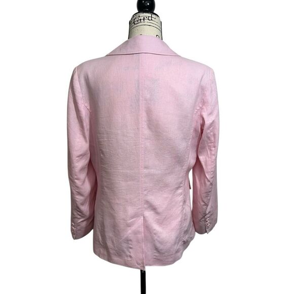 VTG Chadwicks Classics Pink Linen Blend Tailored Summer Blazer, 10 - Picture 4 of 12